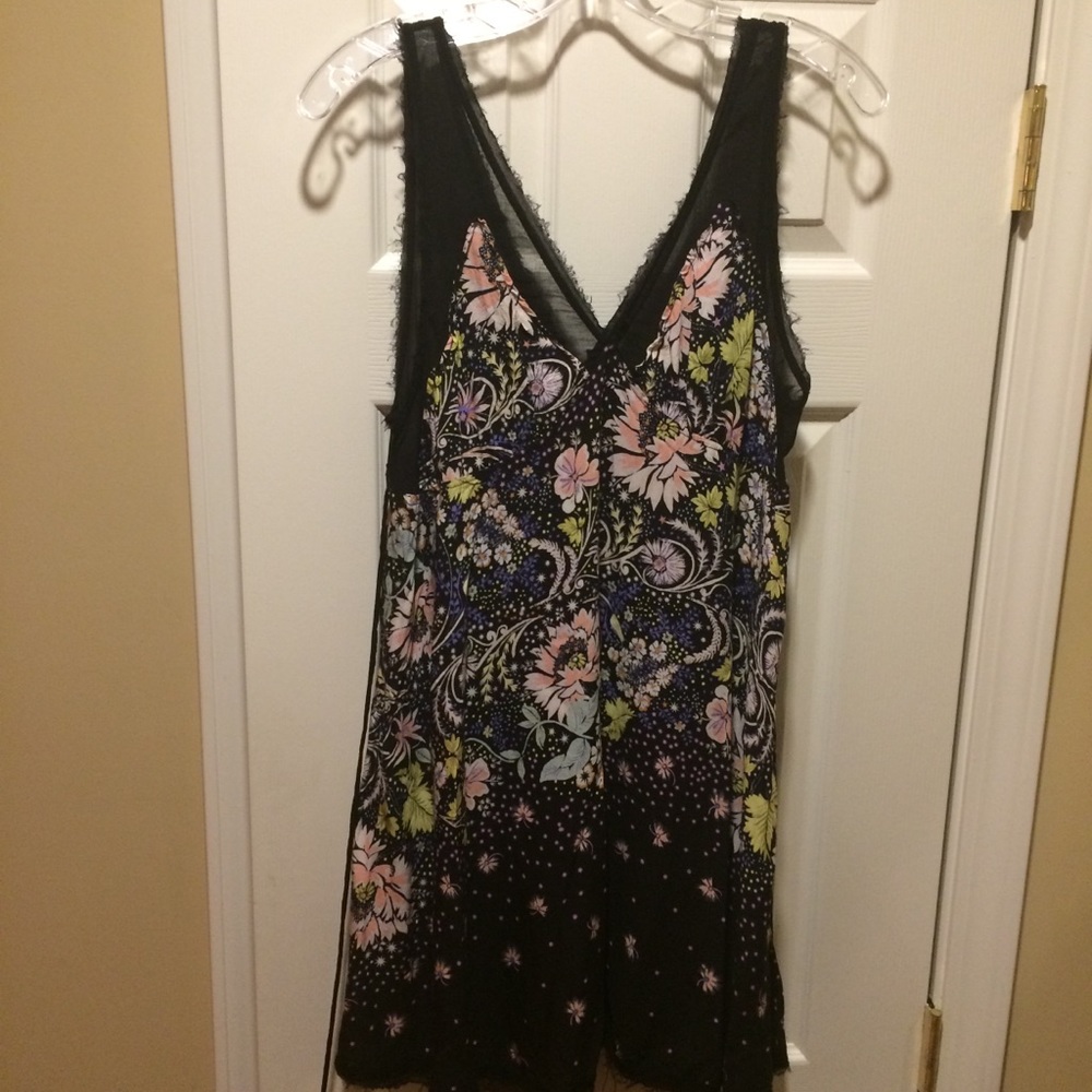 GUC: Free People Longwood Floral Mesh slip dress, (M) - Picture 3 of 6